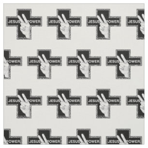 Tissu Croix chrétienne de Jesus Power