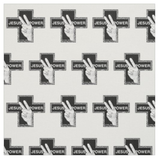 Tissu Croix chrétienne Jésus Puissance (Échantillon)