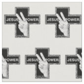 Tissu Croix chrétienne Jésus Puissance (Fermer)