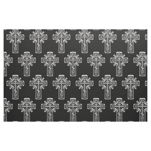 Tissu Croix chrétienne orthodoxe (Fat Quarter)