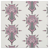 Tissu Croix rose chrétienne SAUVÉE (Échantillon)