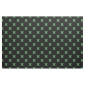 Tissu Croix verte coutures sur noir (Fat Quarter)