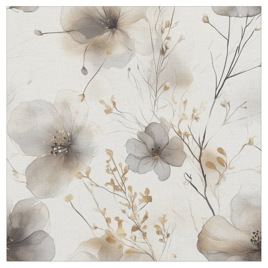 Tissu Croquis botanique (Fermer)