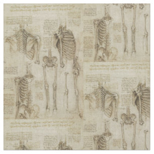 Tissu Croquis squelettiques humains de l'anatomie de da