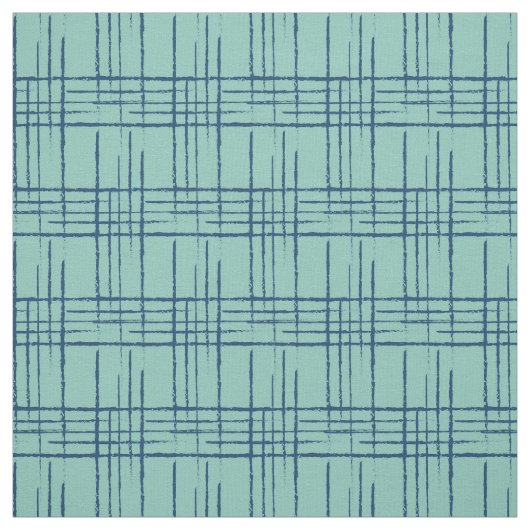 Tissu Crosshatch aqua 1956 (Échantillon)