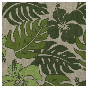 Tissu Cru hawaïen de ketmie de baie de Huakini floral