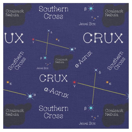 Tissu Crux de constellation de l'hémisphère sud (Fermer)