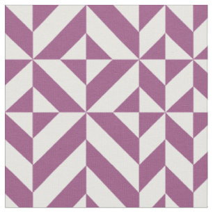 Tissu Cube Déco géométrique violet chaud