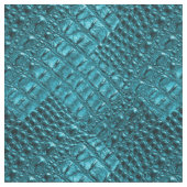 Tissu cuir girly d'alligator de bleu de turquoise de (Fermer)