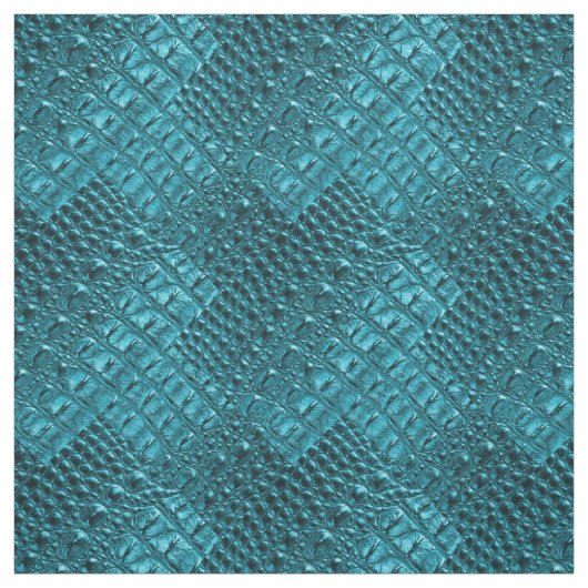 Tissu cuir girly d'alligator de bleu de turquoise de (Échantillon)