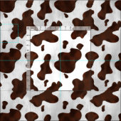 Tissu Cuir occidental de Faux de peau de vache repéré (Carreau)