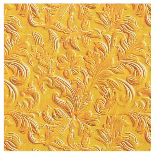 Tissu Cuir travaillé chic marigold (Fermer)