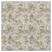 Tissu Cuir travaillé or blanc festif (Échantillon)