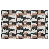 Tissu Cuisine noire, blanche et Brown chatte Motif de ch (Fat Quarter)