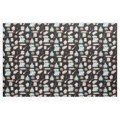 Tissu Cuisson à l'aquarelle noir (Fat Quarter)