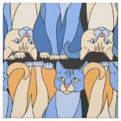 Tissu curieux de minous (Lori Corbett) (Échantillon)