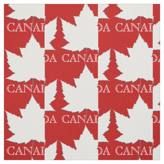 Tissu customisé par tissu de drapeau du Canada de (Échantillon)