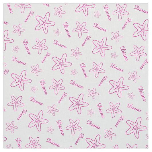 Tissu customisé rose Starfish (Échantillon)