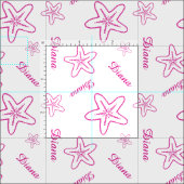 Tissu customisé rose Starfish (Carreau)