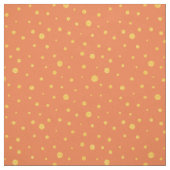 Tissu Customisez vos pois d'or en orange (Échantillon)