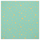 Tissu Customisez vos propres pois d'or en vert (Échantillon)