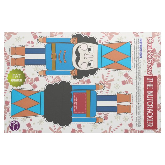 Tissu Cut & Sew Blue Nutcracker - do-it-yourself Plush (Fat Quarter)