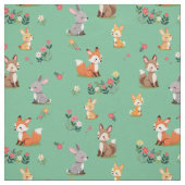 Tissu Cute animal des bois (Échantillon)