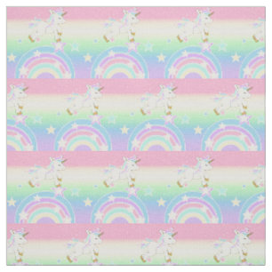 Tissu Cute arc-en-ciel Unicorn