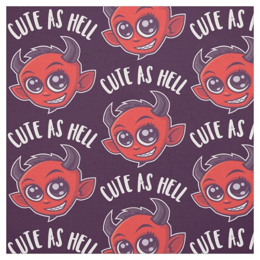 Tissu Cute as Hell Devil (Échantillon)