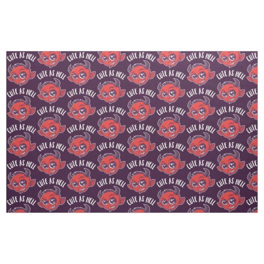 Tissu Cute as Hell Devil (Fat Quarter)