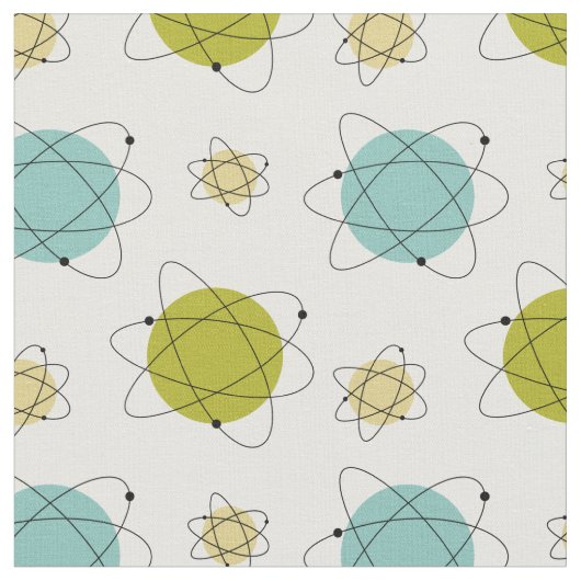 Tissu Cute atomique Motif moderne du milieu du siècle (Fermer)