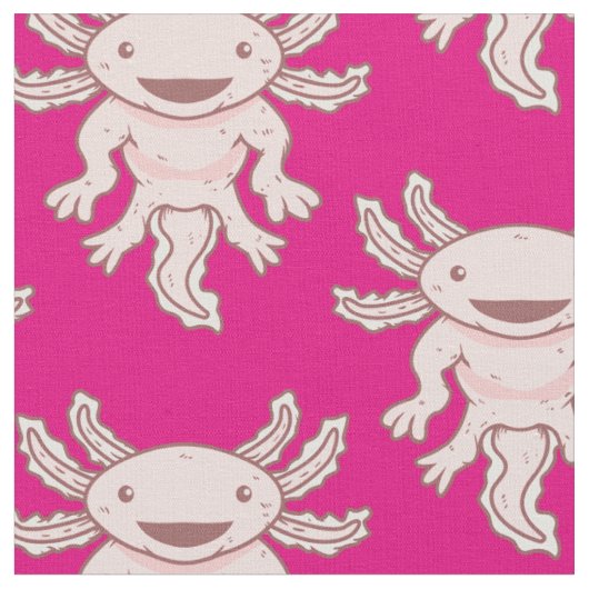 Tissu Cute Axolotl rose Thunder_Cove (Fermer)