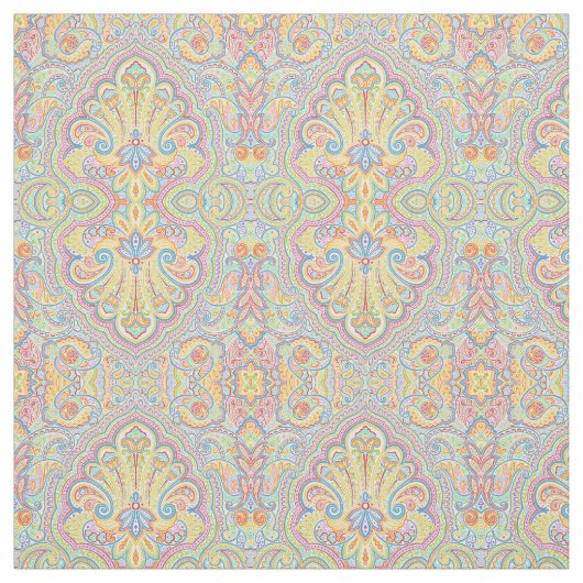 Tissu Cute bleue Orange rose violet blanc de marguerite (Échantillon)