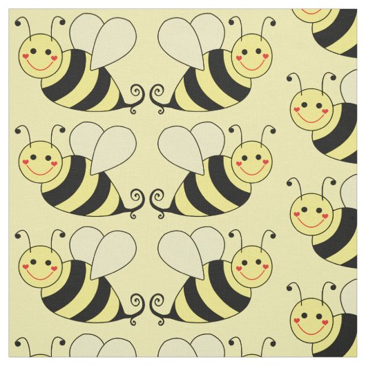 Tissu Cute Bumble Bee Motif v3 (Échantillon)