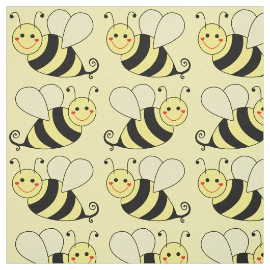 Tissu Cute Bumble Bee Motif v4 (Échantillon)