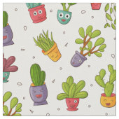 Tissu Cute Cactus Nature Succulents Motif (Fermer)