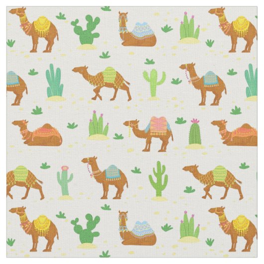 Tissu Cute Camels (Fermer)