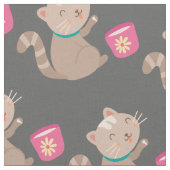 Tissu Cute cat (Fermer)