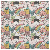 Tissu Cute Cats Fabric (Échantillon)