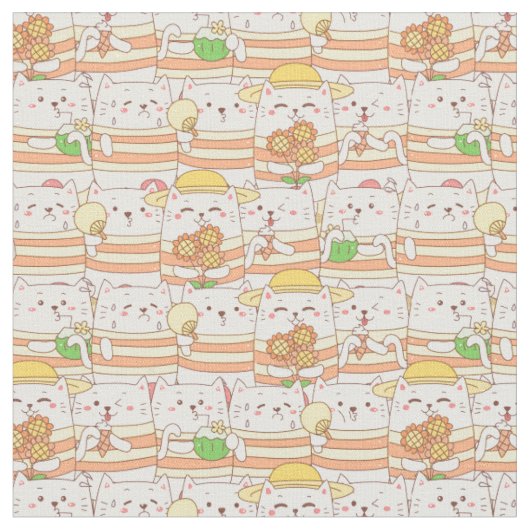 Tissu Cute Cats Fabric (Fermer)