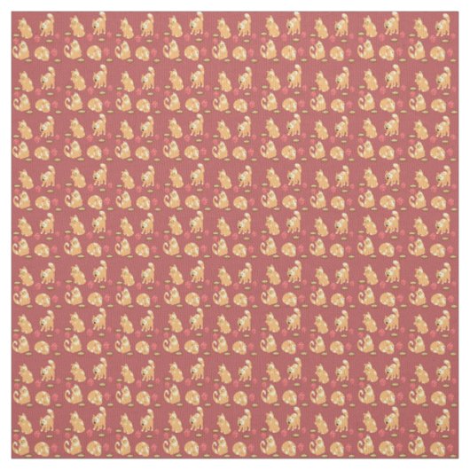 Tissu Cute Chat Motif sans couture (Échantillon)