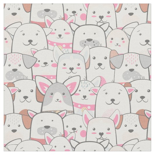 Tissu Cute Chiens Fabric (Fermer)