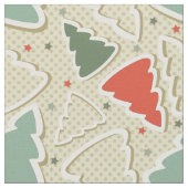 Tissu Cute Christmas Trees (Fermer)