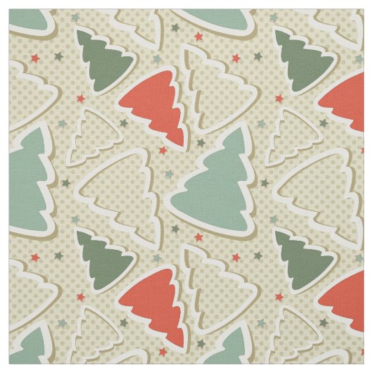 Tissu Cute Christmas Trees (Échantillon)