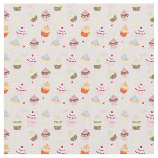 Tissu Cute Cupcake Motif Fabric (Fermer)