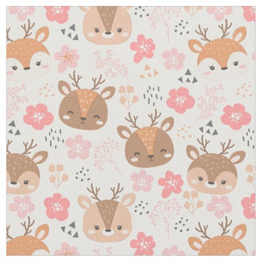Tissu Cute Deer (Fermer)