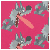 Tissu Cute Excitée Cartoon Wolf Fabric (Fermer)