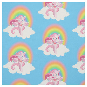 Tissu Cute fille rose Unicorn Pegasus Rainbow