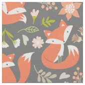Tissu Cute Fox et Rustic Floral Fabric (Fermer)