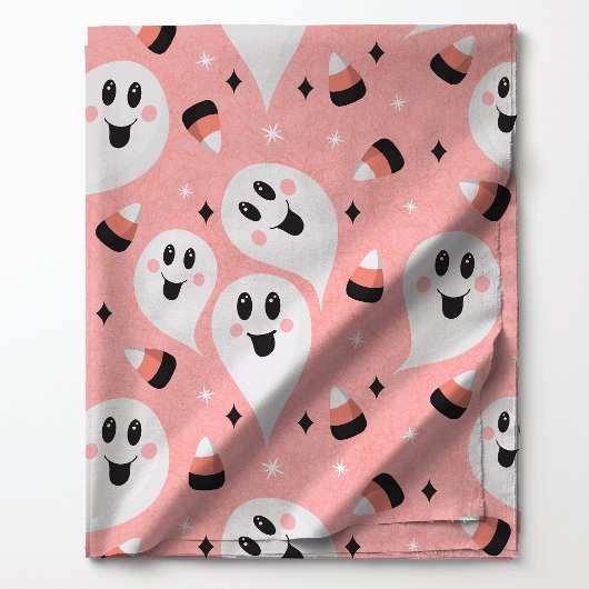 Tissu Cute Ghosts & Candy Corn Halloween